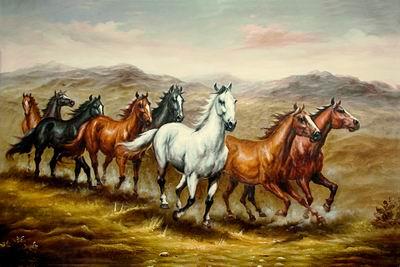 unknow artist Horses 07 China oil painting art